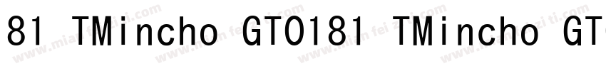 81 TMincho GT0181 TMincho GT01字体转换